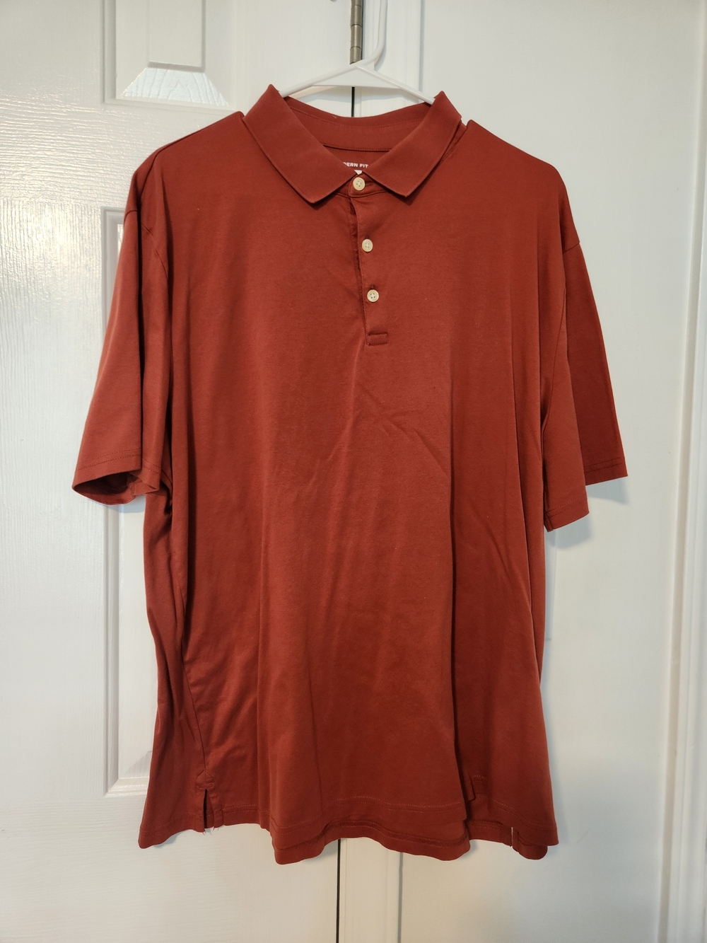 Joseph Abboud Men's Short-Sleeve Polo in Rust Brown